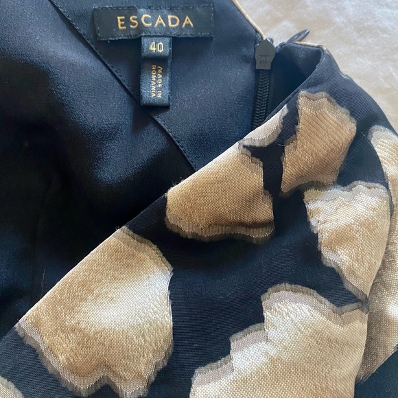 ESCADA Leopard Jacquard Sheath Dress Sz 40 (US 10) - Picture 8 of 10